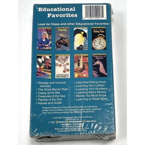 Educational Favorites: Learning About Letters (1991, VHS, Diamond Entertainment) - Picture 2 of 3